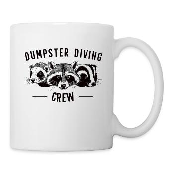 Dumpster Diving Crew drôle raton laveur furet mouffette - Mug blanc - blanc - Droite