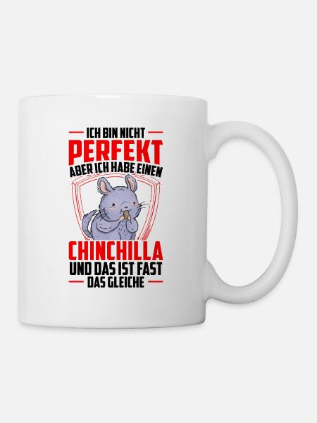 Chinchilla nicht perfekt Nagetier Wollmaus - Tasse - Weiß