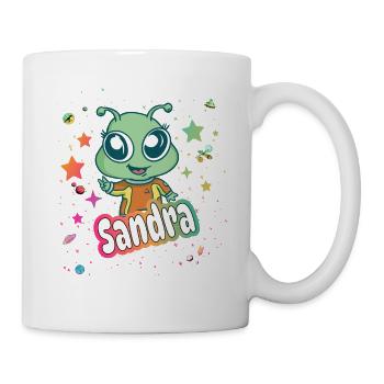 SAMIRA - Beau nom de fille avec un extraterrestre mignon - Mug blanc - blanc - Droite