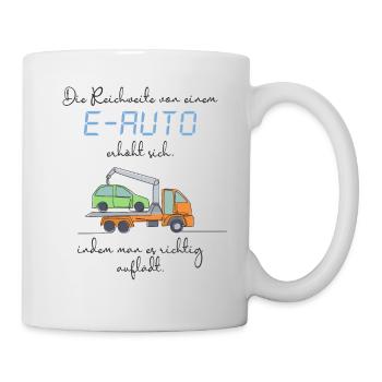 Anti E-Auto - Tasse - Weiß - Rechts