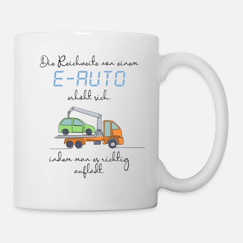 Anti E-Auto - Tasse - Weiß