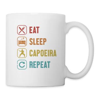 Manger Dormir Capoeira Répéter Capoeirista Ginga Danse - Mug blanc - blanc - Droite