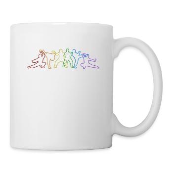 Capoeira LGBT Arc-en-ciel Capoeirista Ginga Danse - Mug blanc - blanc - Droite