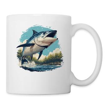 Tuna Thunfische Thunfisch - Tasse - Weiß - Rechts