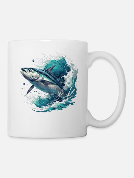Tuna Thunfische Thunfisch - Tasse - Weiß