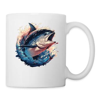 Tuna Thunfische Thunfisch - Tasse - Weiß - Rechts