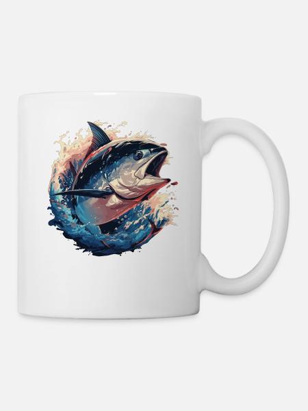 Tuna Thunfische Thunfisch - Tasse - Weiß