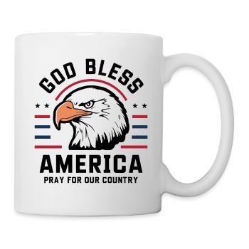God Bless America - Pray for our country - Mug - white - Right