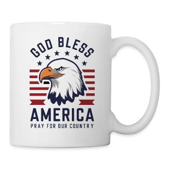 God Bless America - Pray for our country USA - Mug - white - Right