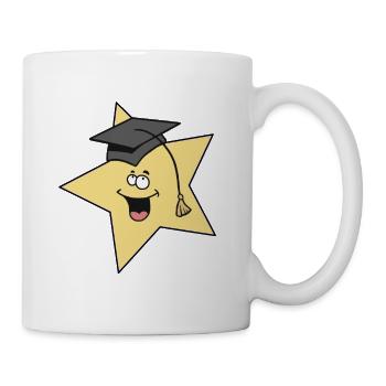Stern Sternchen Schlau klug Studiert Student - Tasse - Weiß - Rechts
