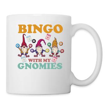 Bingo Mit Meinen Gnomies Lustiges Bingo - Tasse - Weiß - Rechts