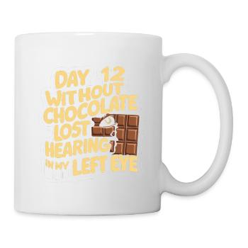 Jour 12 Sans chocolat, perte de l’audition dans mes yeux25 - Mug blanc - blanc - Droite