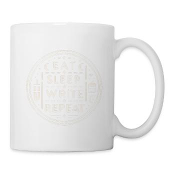 Manger Dormir Écrire Répéter 7 - Mug blanc - blanc - Droite