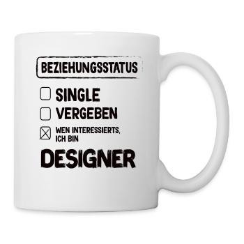 Designer Beziehungsstatus - Tasse - Weiß - Rechts