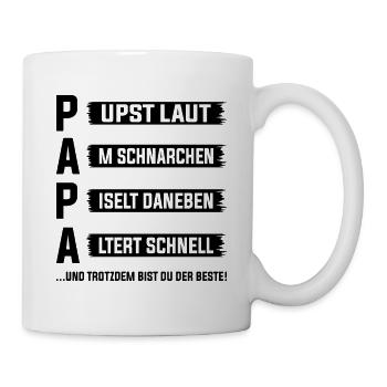 Lustige Vatertag Ideen Papa - Tasse - Weiß - Rechts
