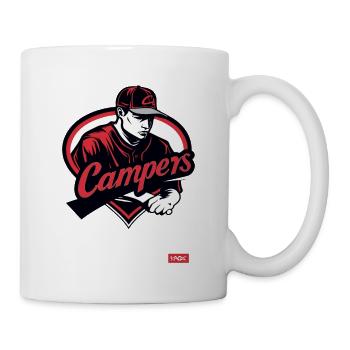 Parodie-Team von Baseball-Campern - Tasse - Weiß - Rechts