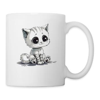 Cute little sad kitten - Mug - white - Right