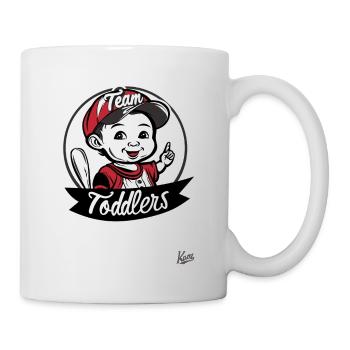 Funny baseball logo team for toddlers - Mug - white - Right
