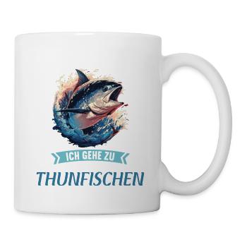 Tuna Thunfische Thunfisch - Tasse - Weiß - Rechts