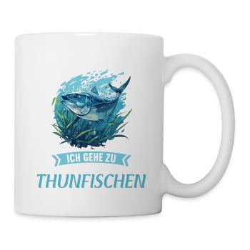Tuna Thunfische Thunfisch - Tasse - Weiß - Rechts