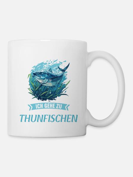 Tuna Thunfische Thunfisch - Tasse - Weiß