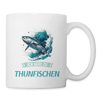 Tuna Thunfische Thunfisch - Tasse - Weiß - Rechts