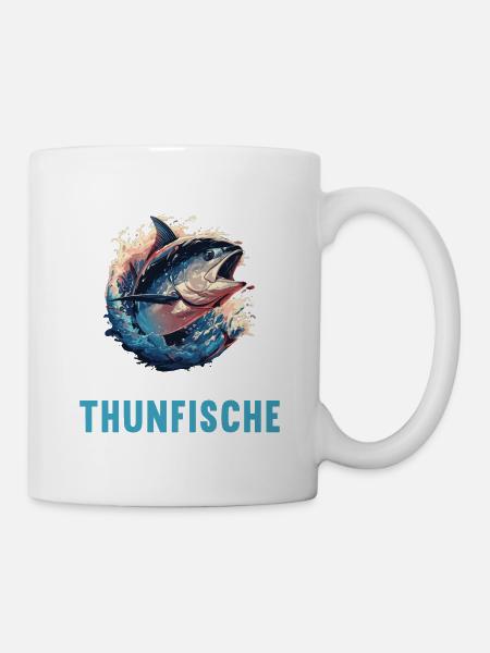 Tuna Thunfische Thunfisch - Tasse - Weiß