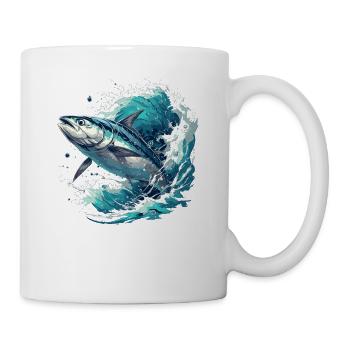 Tuna Thunfische Thunfisch - Tasse - Weiß - Rechts