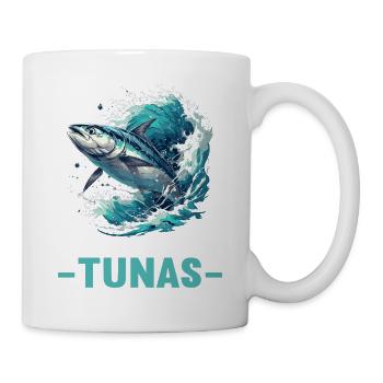 Tuna Thunfische Thunfisch - Tasse - Weiß - Rechts