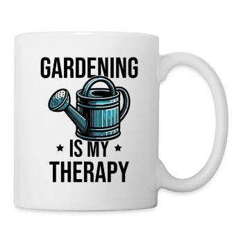 Gardening Is My Therapy - Tasse - Weiß - Rechts