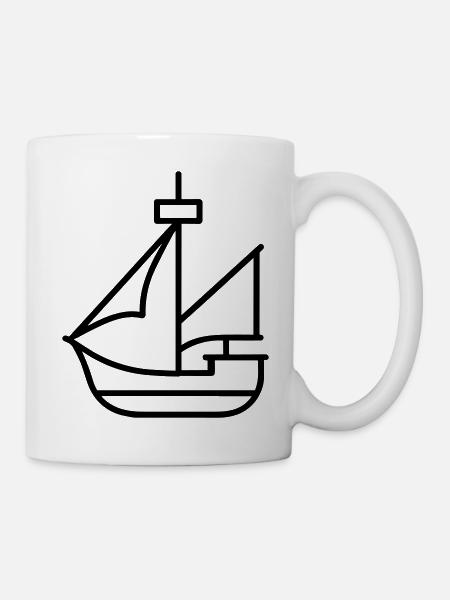 Piratenschiff - Tasse - Weiß