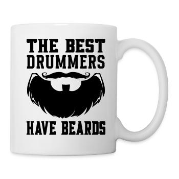 The best drummers have beards Drums - Mug - white - Right