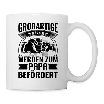De grands hommes sont promus au rang de papa - Va - Mug blanc - blanc - Droite