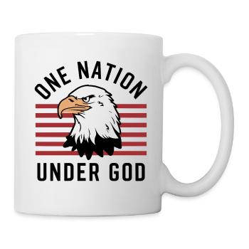 Amerika USA Spruch One Nation Under God 4th July - Tasse - Weiß - Rechts