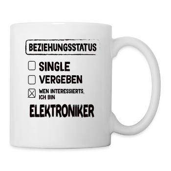 Elektroniker Beziehungsstatus - Tasse - Weiß - Rechts