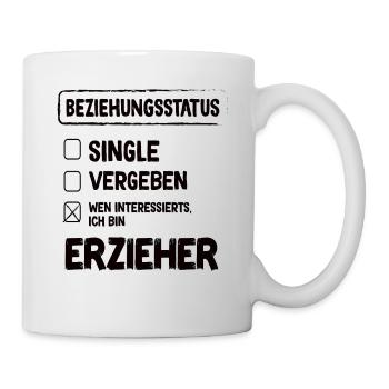 Erzieher Beziehungsstatus - Tasse - Weiß - Rechts