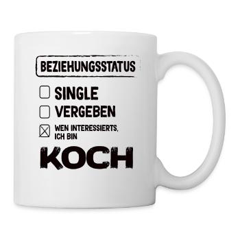 Koch Beziehungsstatus - Tasse - Weiß - Rechts