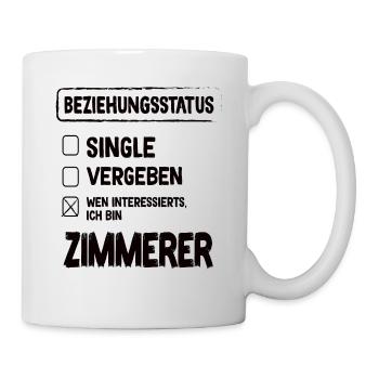 Zimmerer Beziehungsstatus - Tasse - Weiß - Rechts