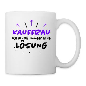 Kauffrau Spruch Verkäuferin Witz Kauffrau Geschenk - Tasse - Weiß - Rechts