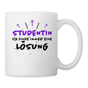 Studentin Spruch Universität Studentin Geschenk - Tasse - Weiß - Rechts