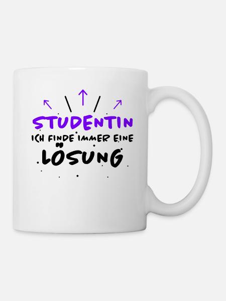 Studentin Spruch Universität Studentin Geschenk - Tasse - Weiß