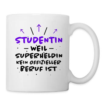 Studentin Spruch Universität Studentin Geschenk - Tasse - Weiß - Rechts