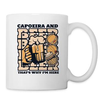 Capoeira und Bier Darum bin ich hier Ginga Dance - Tasse - Weiß - Rechts