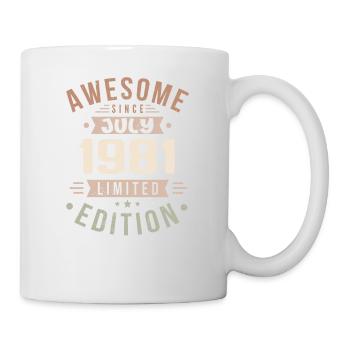 Anniversaire de juillet 1981 Cadeau d'anniversaire de juillet 1981 - Mug blanc - blanc - Droite