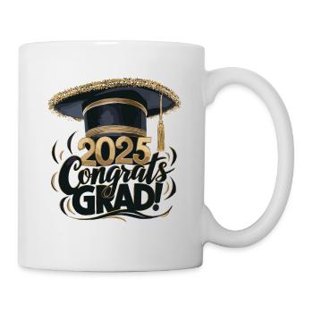 Schule Studuim Abschlussfeier Bestanden 2025 - Tasse - Weiß - Rechts