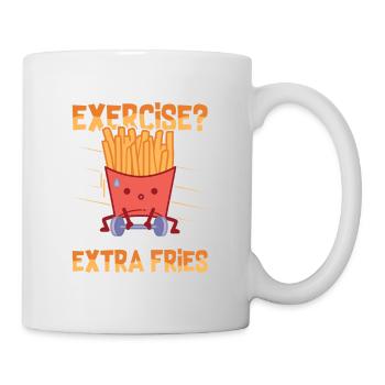 Fitness? More Like Fry-tness: My Kind of Workout - Mug - white - Right