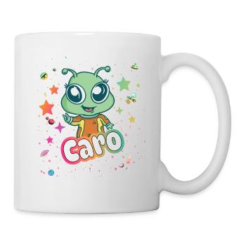 CARO - Beau nom de fille avec extraterrestre mignon - Mug blanc - blanc - Droite