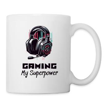 Gaming My Superpower Shirt Street Art Style - Tasse - Weiß - Rechts