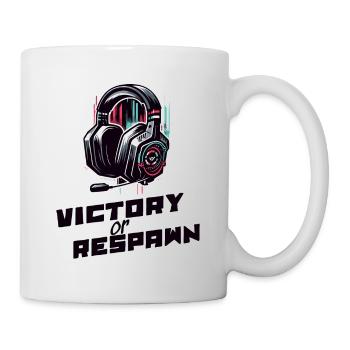 Chemise Victory ou Respawn Gaming Dictons - Mug blanc - blanc - Droite