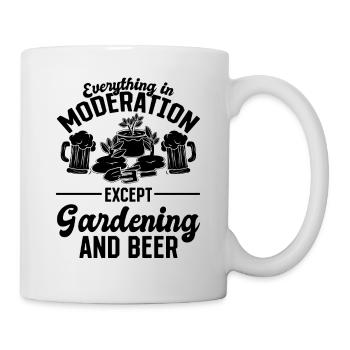 Jardinage - Tout avec modération sauf le jardin - Mug blanc - blanc - Droite